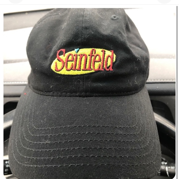 Officially Licensed Seinfeld Black Adjustable Snapback Hat 1990s - Picture 2 of 4